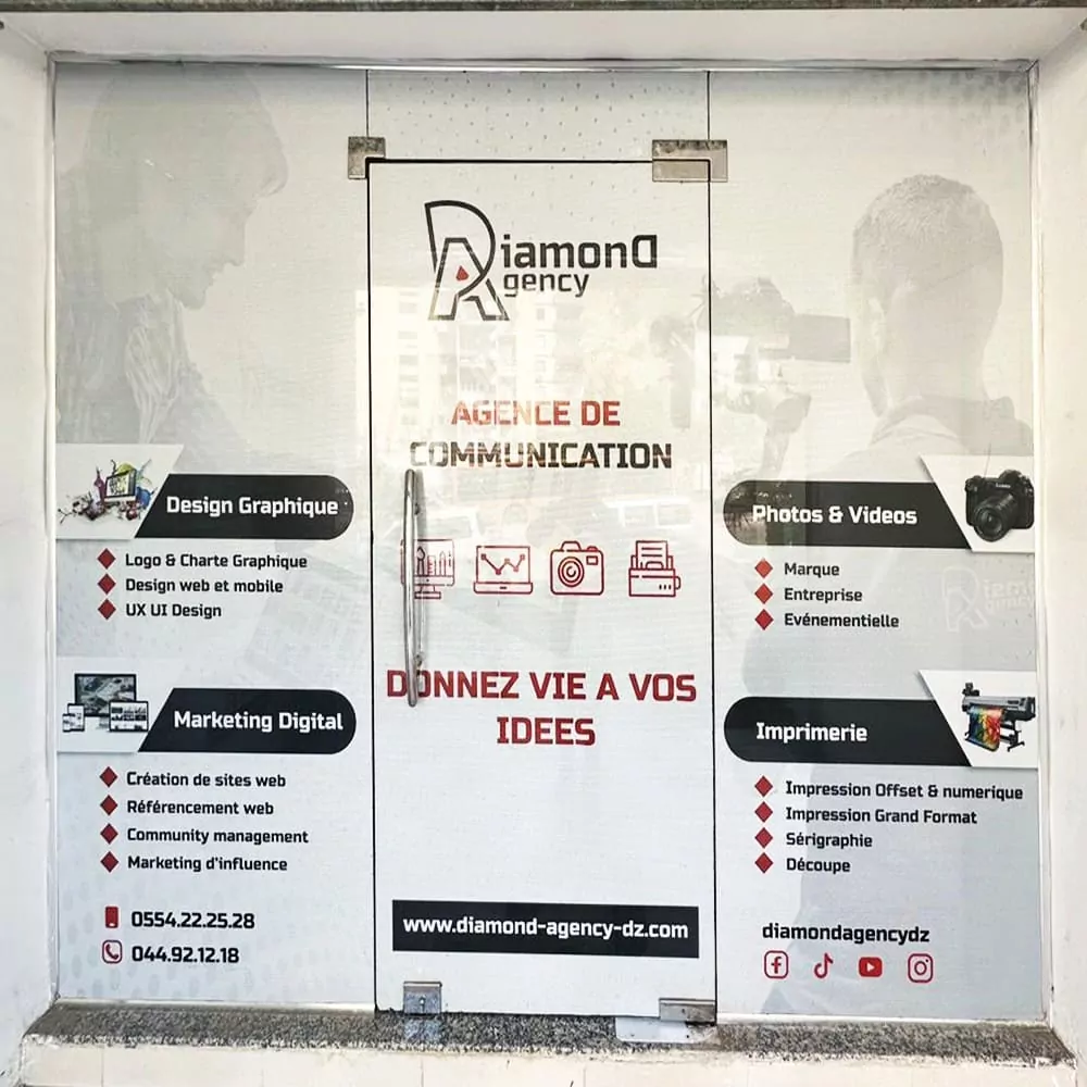 habillage vitrine – impression