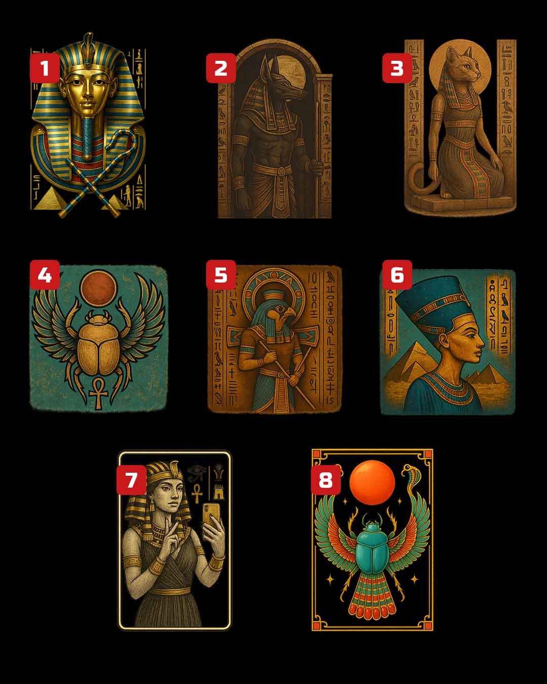 Modèles Egypte de t-shirts personnalisés