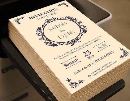 Impression cartes d'invitation mariage | Diamond Agency