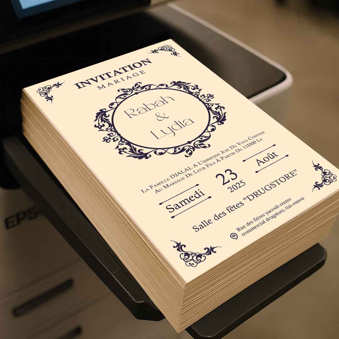 Impression cartes d'invitation mariage | Diamond Agency