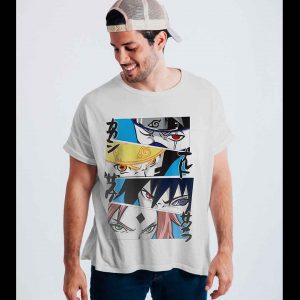 T-shirt Naruto avec Kakashi, Sasuke et Sakura – Impression DTF haute qualité