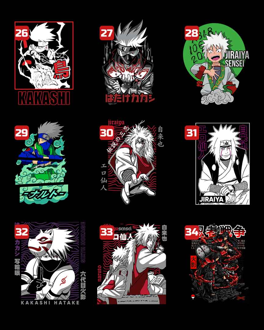 T-shirt Naruto Kakashi blanc imprimé en DTF par Diamond Print et Diamond Créa – Design Kakashi Hatake style manga
